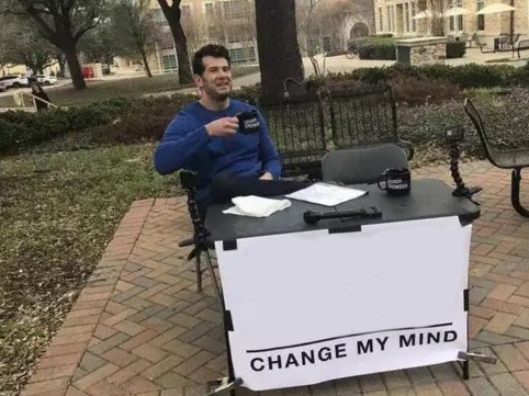 Change My Mind meme about The Oodie