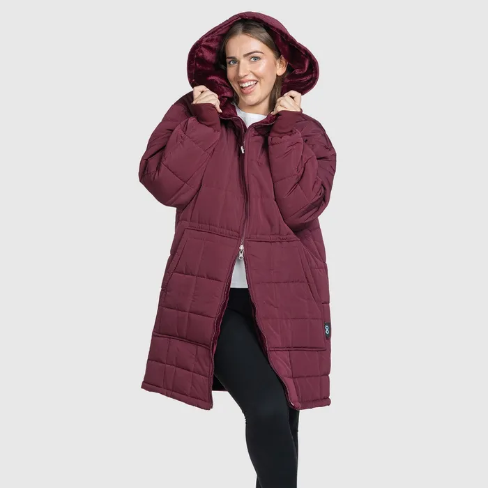 Burgundy Zip Through Outdoor Jacket